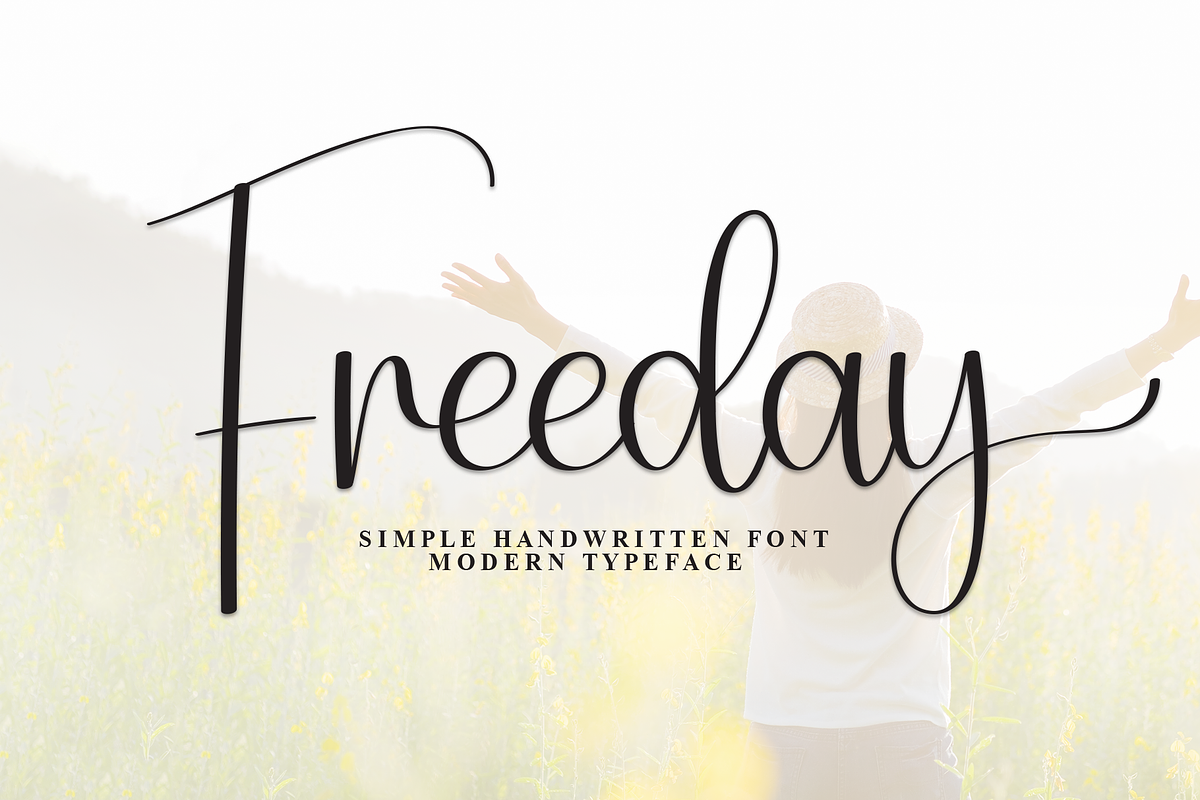 Freeday | Script Font, a Handwritten Font by Scratchones (Photo 1 of 9)