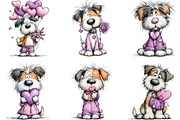 Valentine Cat and Dog Girl Clipart, an Illustration by CraftArtStudio (Thumbnail 4 of 6)