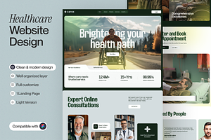 Healthcare Landing Page, an UI Kit Template by sajon.co