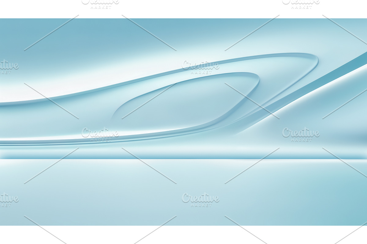 Light Blue Minimalistic Interior, an Object Illustration by BazziBa♥