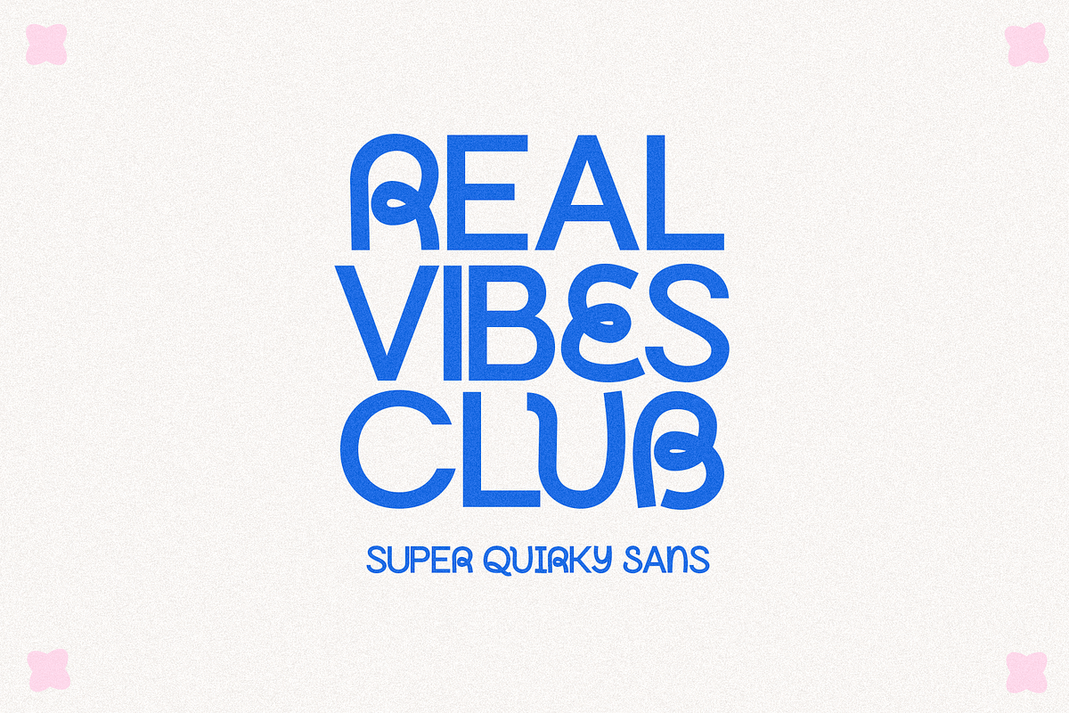 Real Vibes Club | Quirky Sans Font, a Sans Serif Font by KA Designs (Photo 1 of 11)