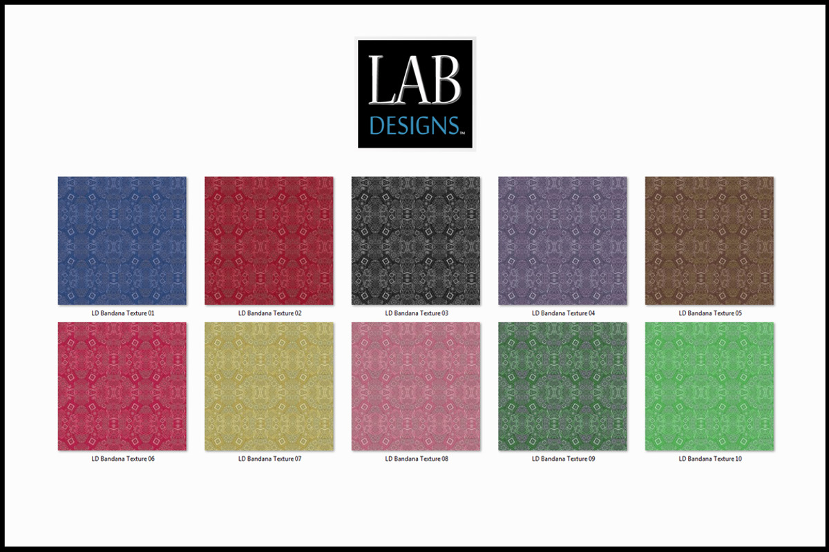 14 Bandana Pattern Fabric Textures, a Texture Graphic by Lab Designs