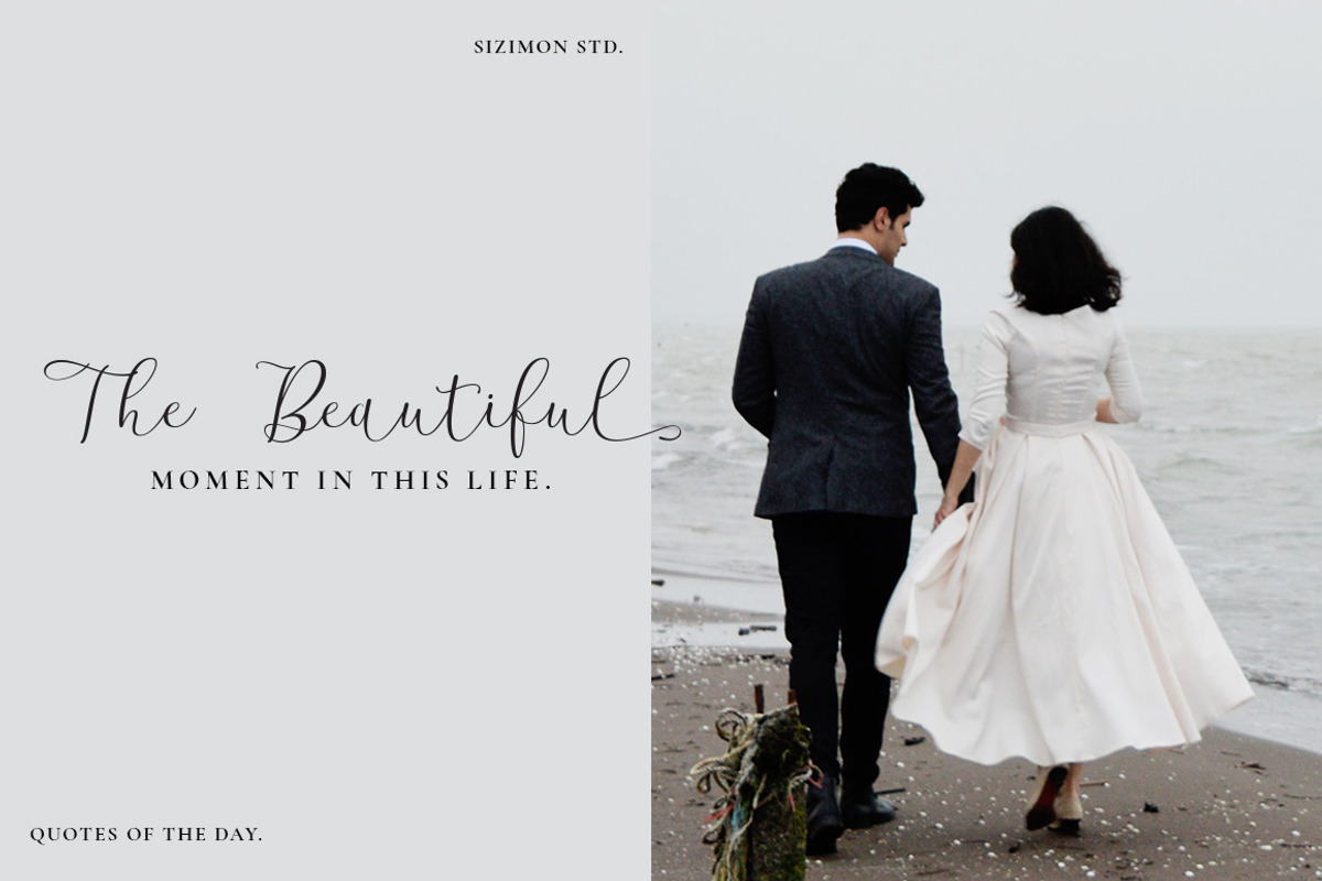Beatisia Script, a Script Font by sizimon (Photo 4 of 6)