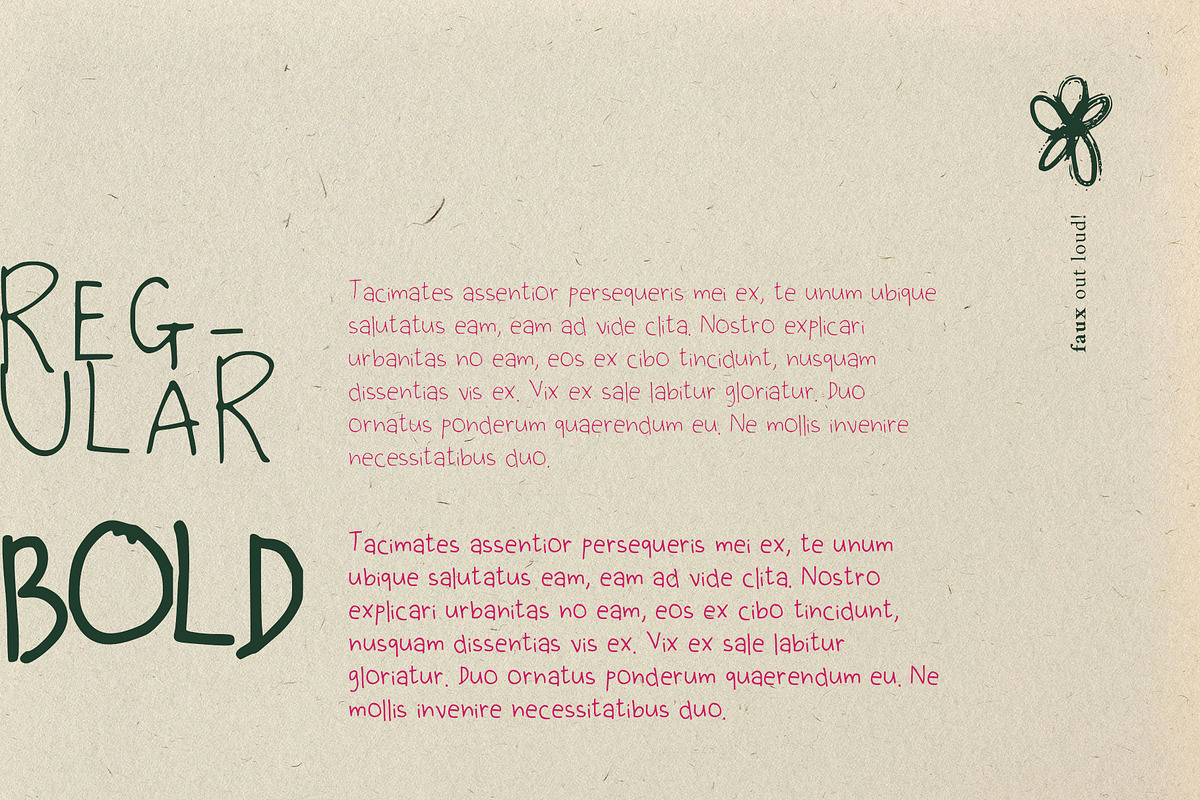Faux Out Loud Playful Handwritten, a Handwritten Font by Perplexitics (Photo 8 of 10)