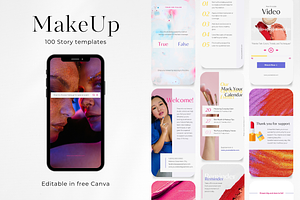 100 Color MakeUp Social Media Story, a Social Media Template by PatternLab.