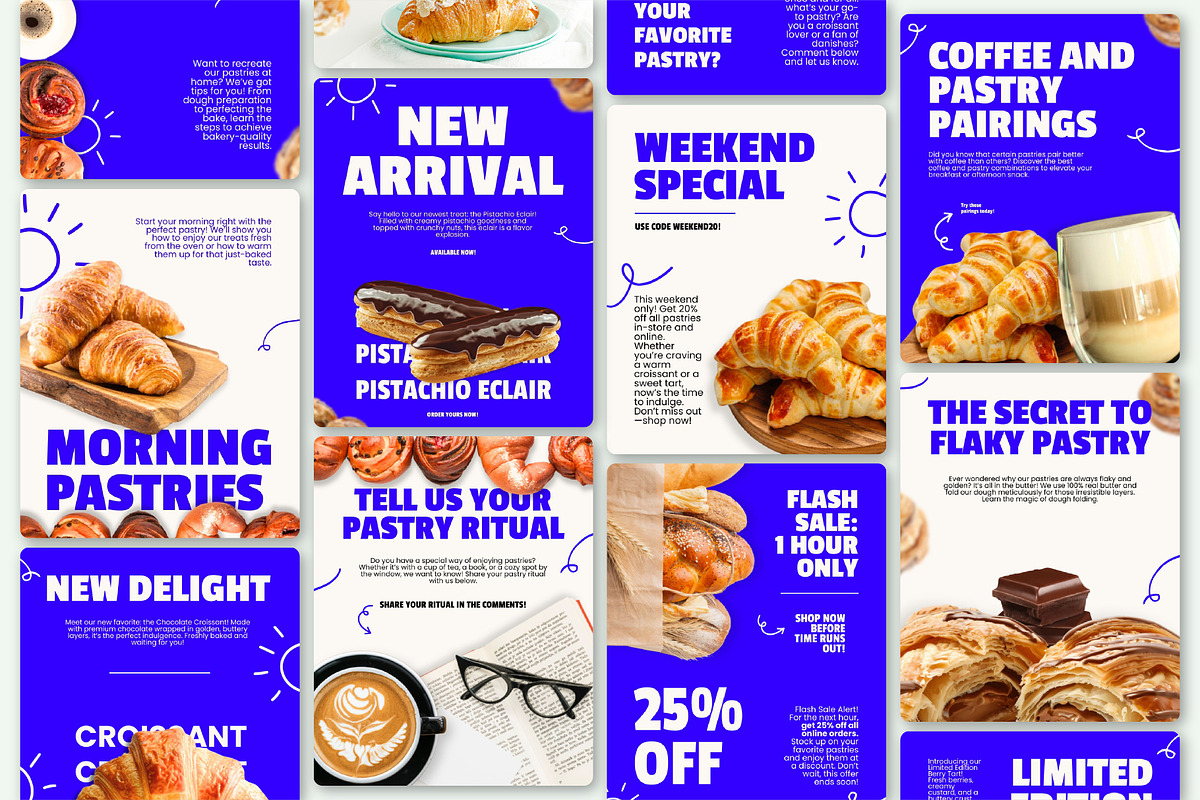 Canva Pastry Instagram Kit Template, a Design Template by SecondBrain Store (Photo 6 of 10)
