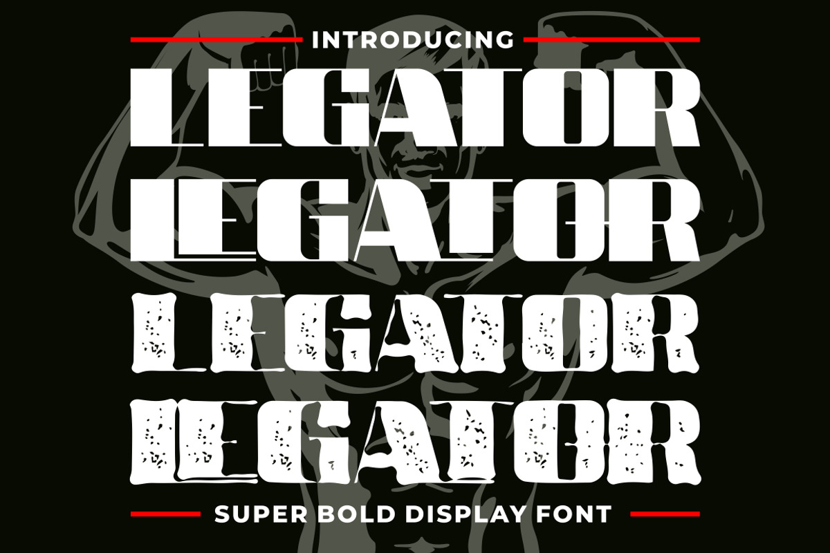 Legator - Super Bold Display Font, a Font by PutraCetol Studio (Photo 1 of 12)