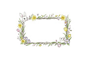 Easter Floral Botanical Frame Bundle, an Object Illustration by Designer_Momina (Thumbnail 11 of 14)