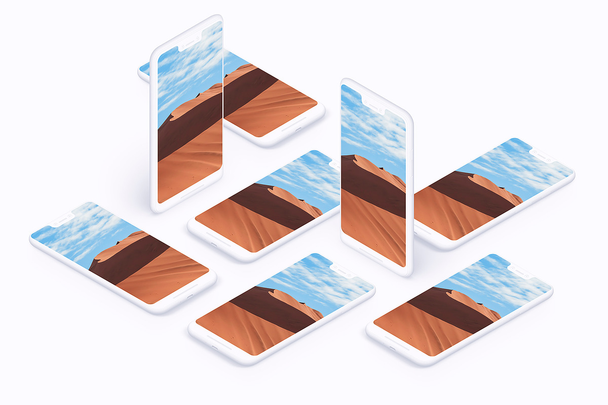 Pixel 3XL - 21 Clay Mockups - PSD, an iPhone Mockup by Asylab (Photo 68 of 73)