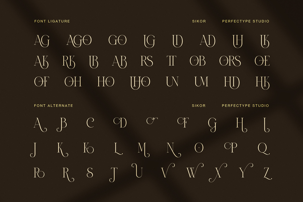 Sikor Luxury Swash Serif Font, a Serif Font by Perfectype (Photo 8 of 8)