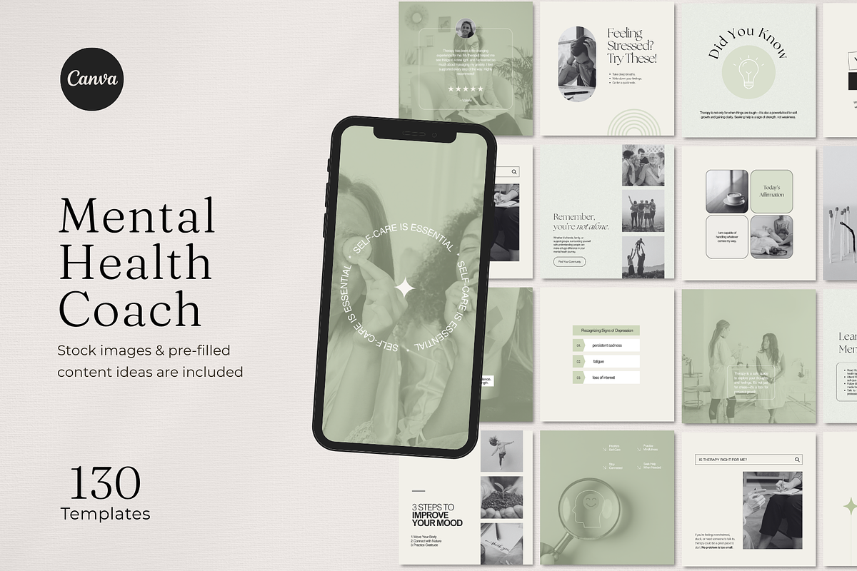Mental Health Instagram Template preview 2