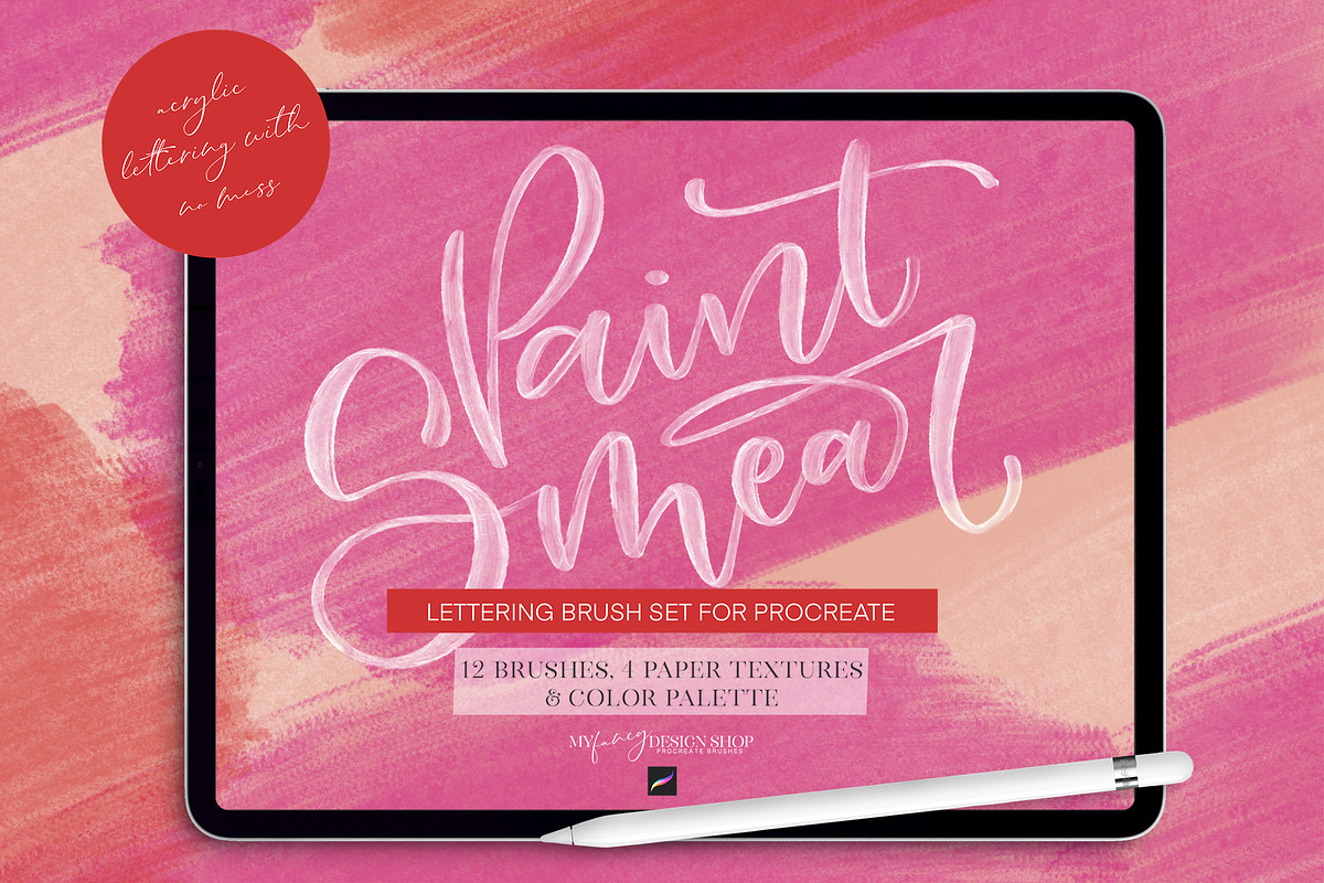Procreate Paint Texture Brushes, a Brush Add-On by My Fancy Design Shop (Photo 1 of 10)