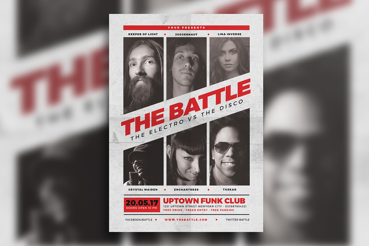 Music Battle Flyer, a Flyer Template by Guuver (Photo 1 of 5)