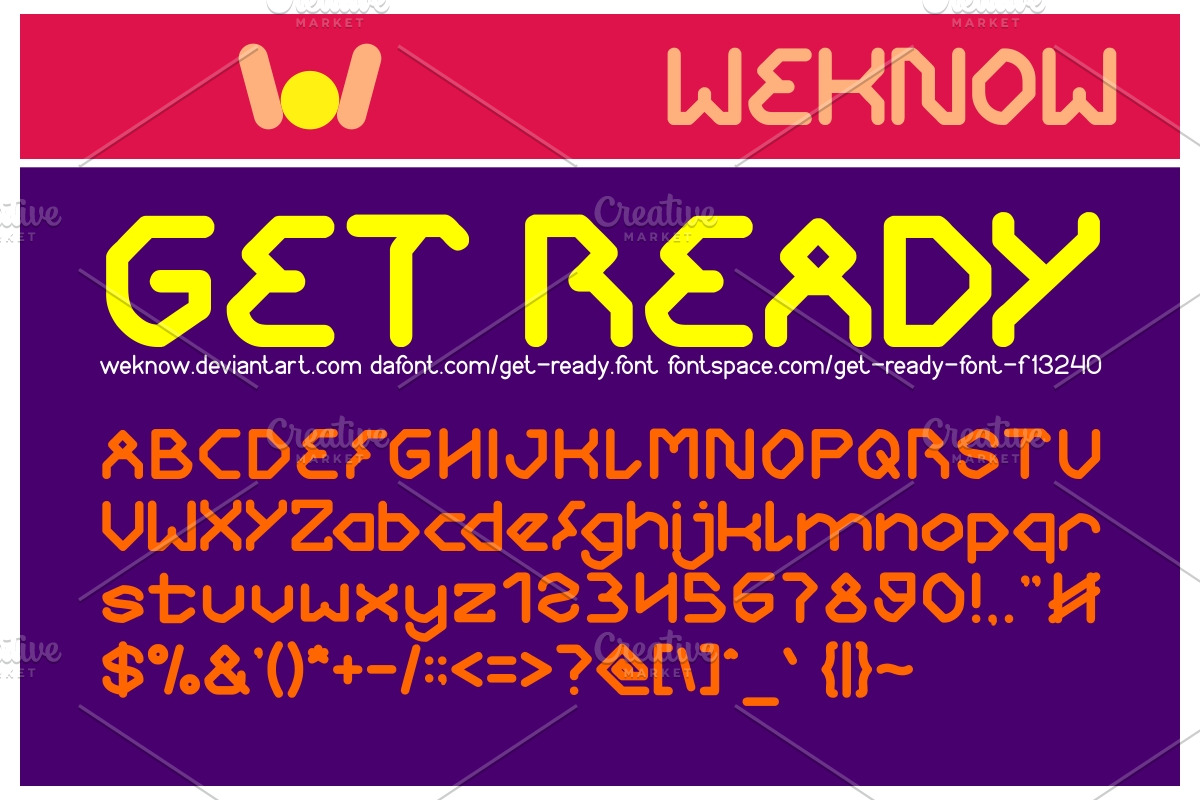 get ready font