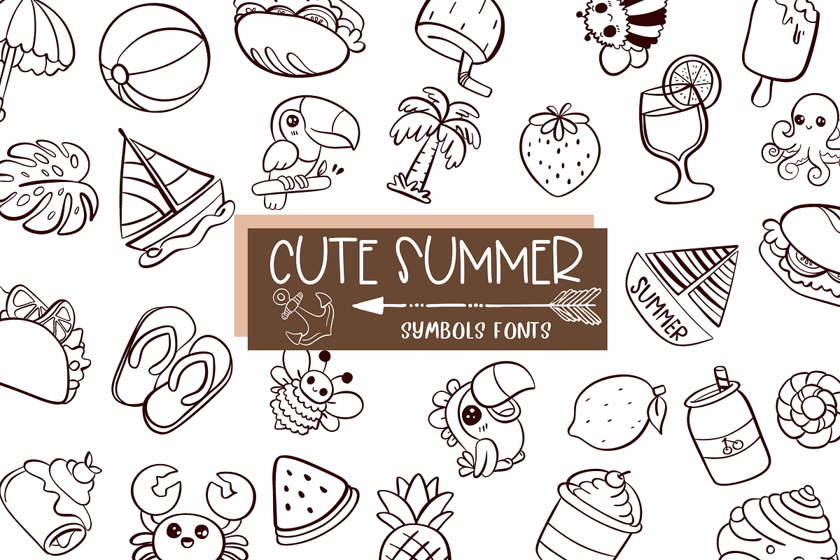Cute Summer| Symbols Fonts