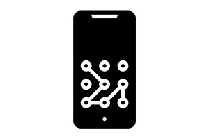 Password phone solid icon, a Solid Icon by Creative priyanka