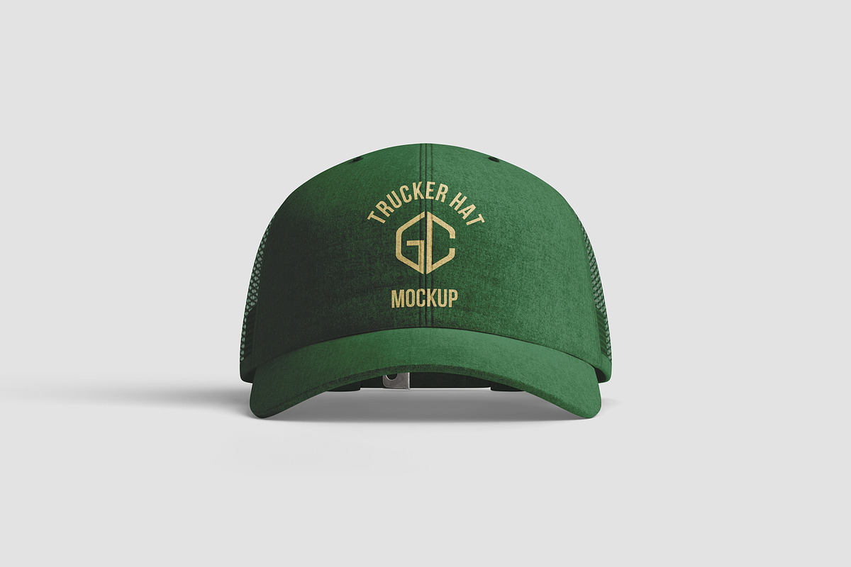 Trucker Hat Mockups, a Hat Mockup by graphiccrew (Photo 5 of 11)
