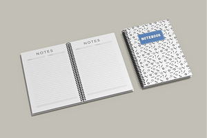 A5 Spiral Notebook Mockup