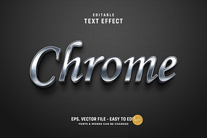 3D Chrome Text Effect