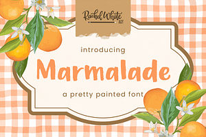 Marmalade, a hand painted font