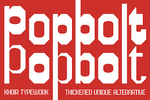 Popbolt, a Sans Serif Font by Khoir