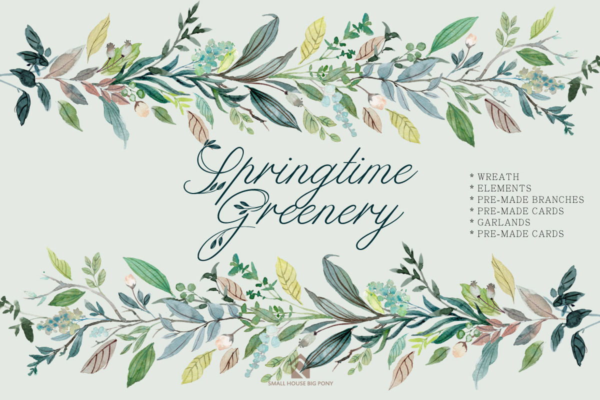 SPRINGTIME GREENERY SET, an Illustration by SmallHouseBigPony (Photo 12 of 12)