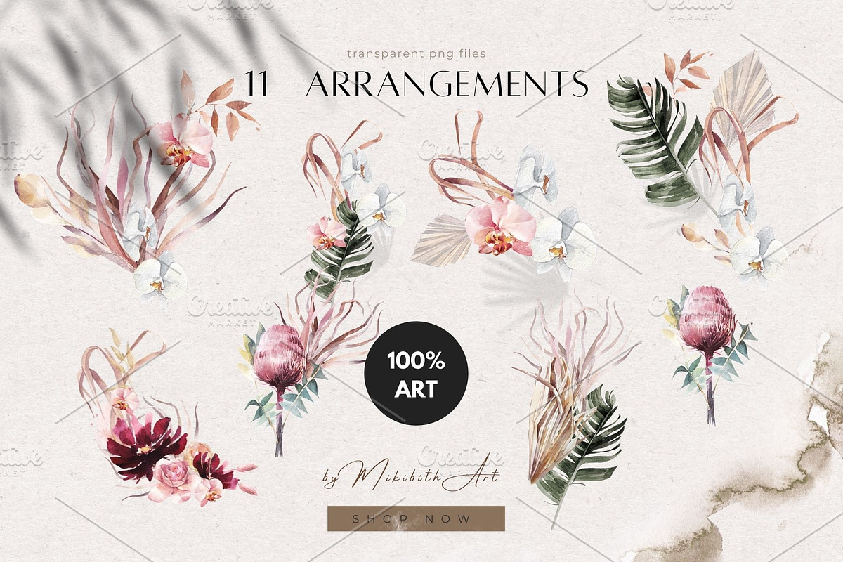 BOHO STYLED TEMPLATES CANVA, a Presentation Template by Alisa Mikibith Art (Photo 7 of 9)