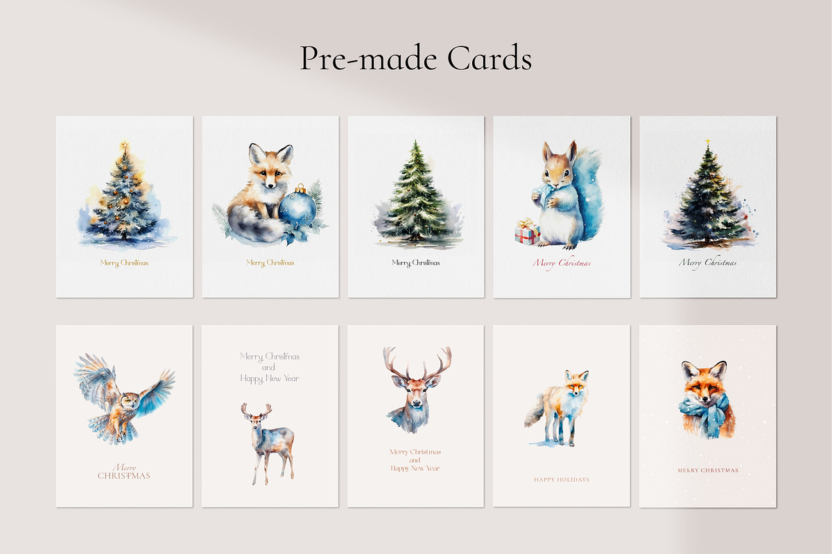 Watercolor Winter Collection, an Object Illustration by bloomscape (Photo 9 of 10)
