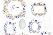 Violetta Flower Clipart and Frames, an Illustration by Emerald & Ivy Studios (Thumbnail 3 of 10)