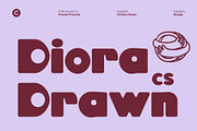 CS Diora Drawn, a Sans Serif Font by Craft Supply Co. (Thumbnail 1 of 8)