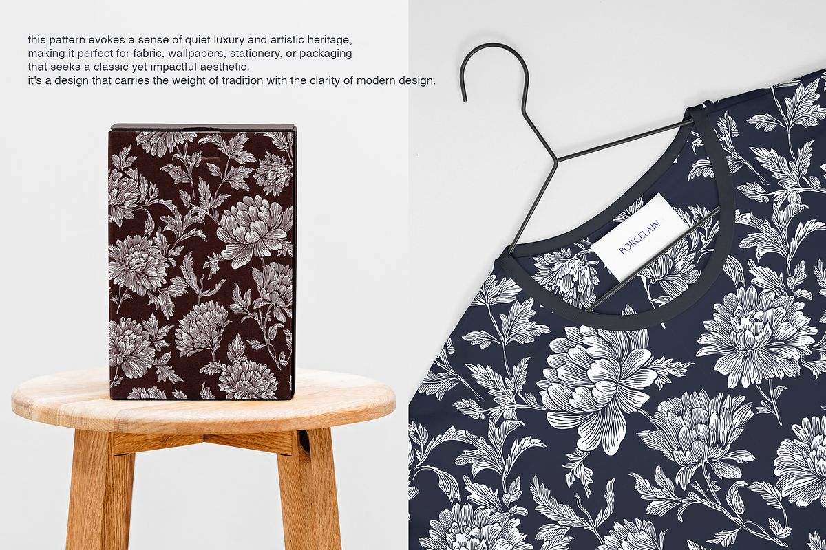 Porcelain Delicate Floral Pattern, a Pattern Graphic by Mariia Kovalchuk (Photo 9 of 14)