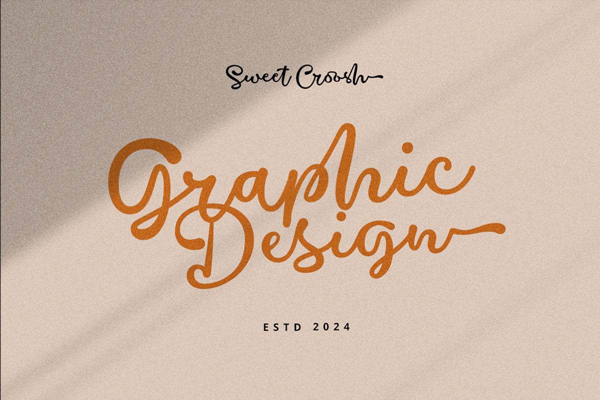 Sweet Croosh Script Font, a Script Font by Grontype (Photo 8 of 9)