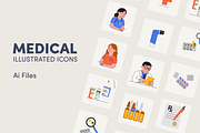 Medical Illustrated Icons, an Illustration by magictragic (Thumbnail 1 of 2)