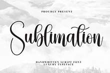Sublimation | Script Font