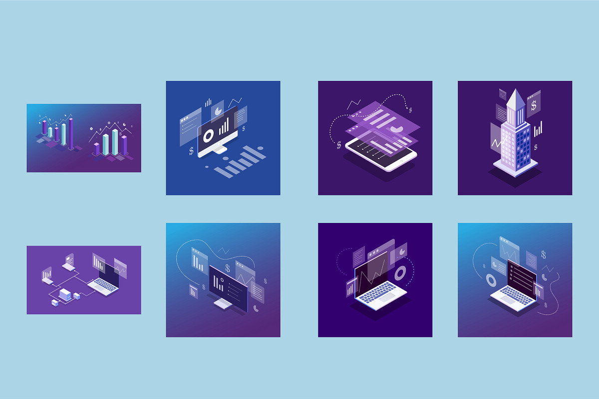 Business isometric design vector, an Object Illustration by foxndeer (Photo 3 of 4)