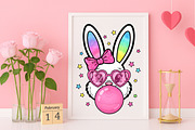 Pink Glitter Easter Bunny Coquette, an Illustration by Canvas Craft (Thumbnail 3 of 6)