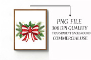 Christmas Coquette bow Png, an Illustration by Libby Wishes (Thumbnail 2 of 6)