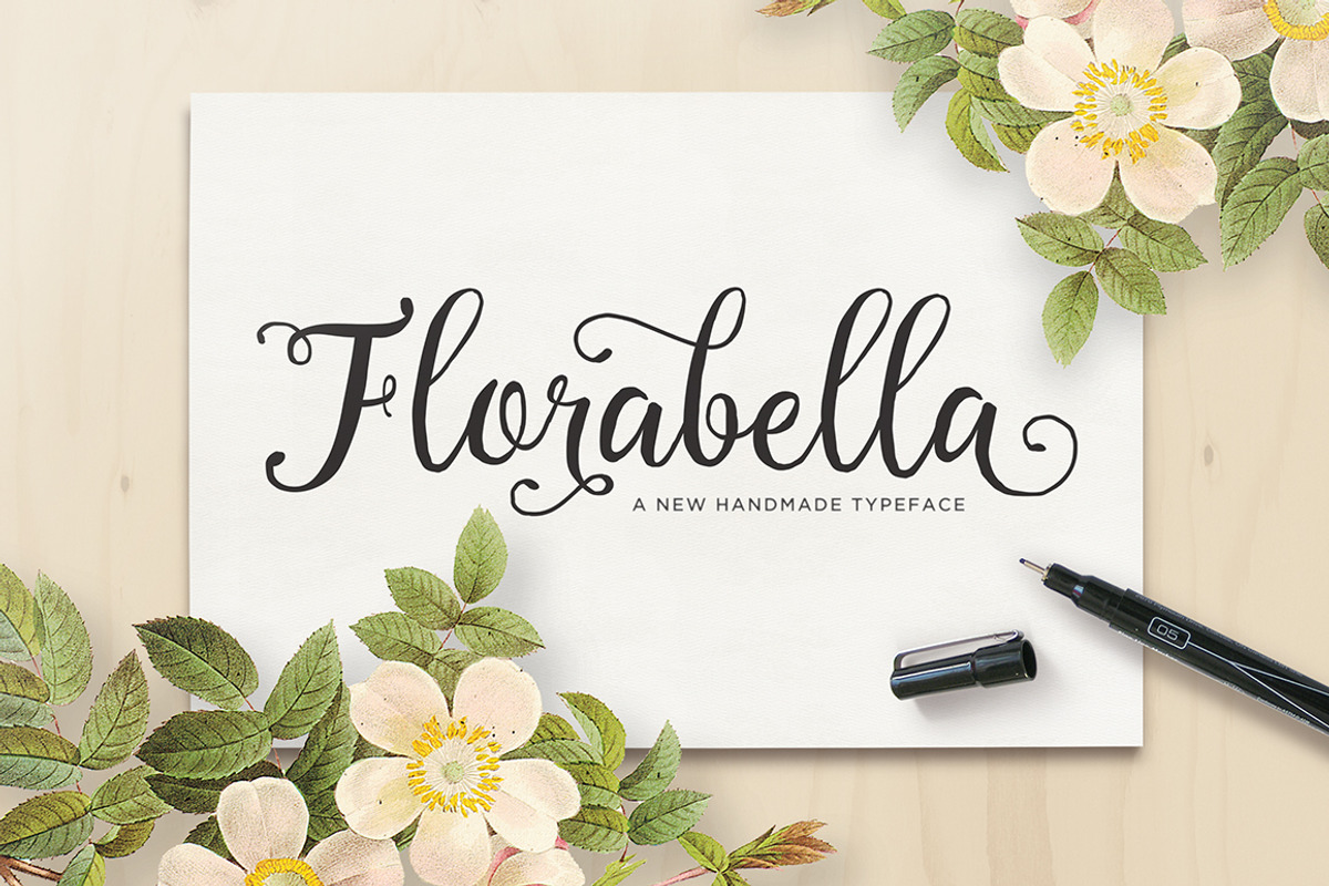 Florabella Script, a Script Font by Seniors (Photo 1 of 5)