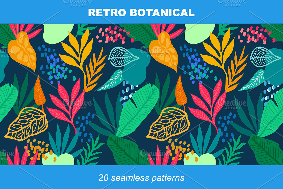 Retro Botanical, a Pattern Graphic by Svetlana Kononova (Photo 1 of 7)
