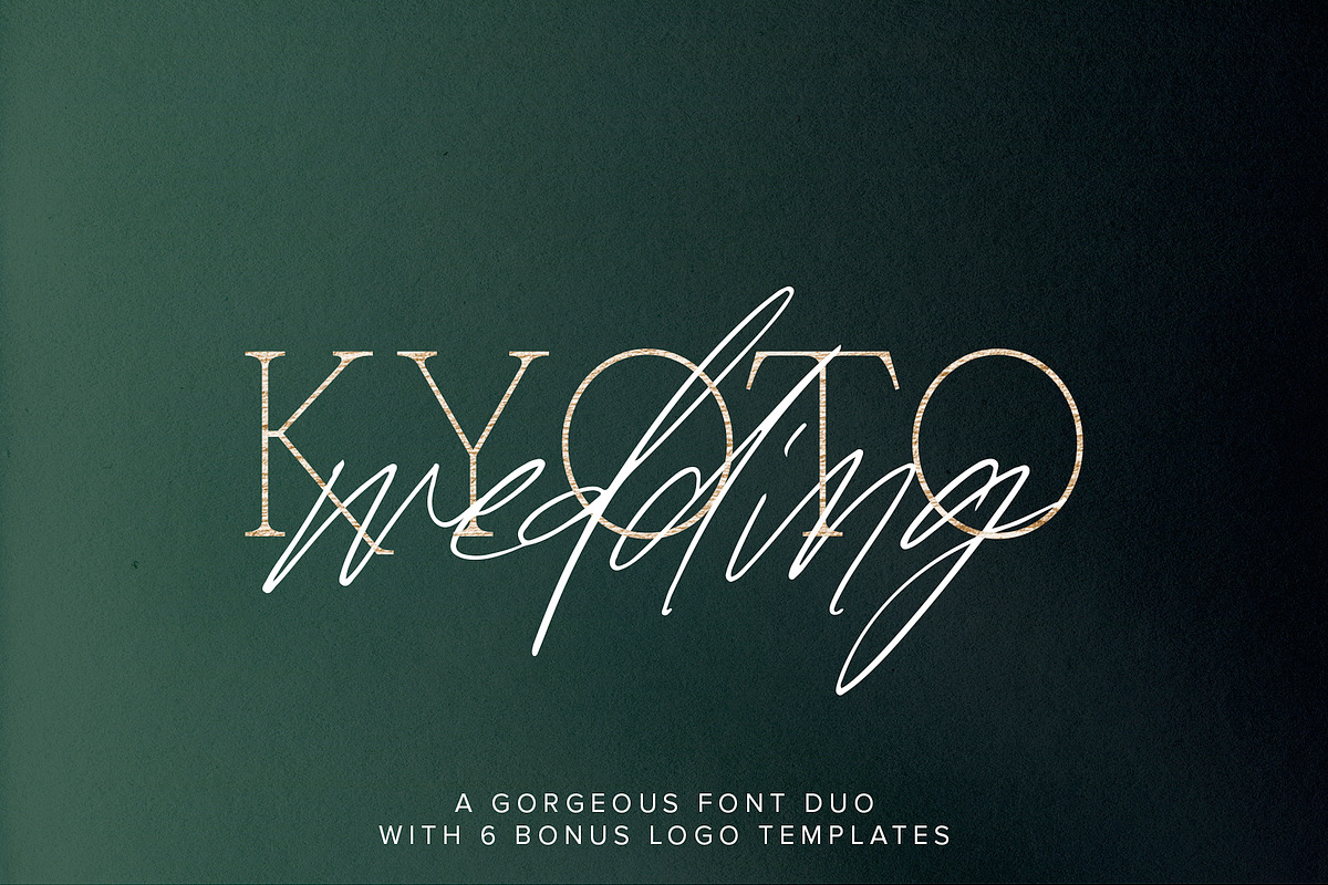 Kyoto Wedding Font Duo w/ Extras