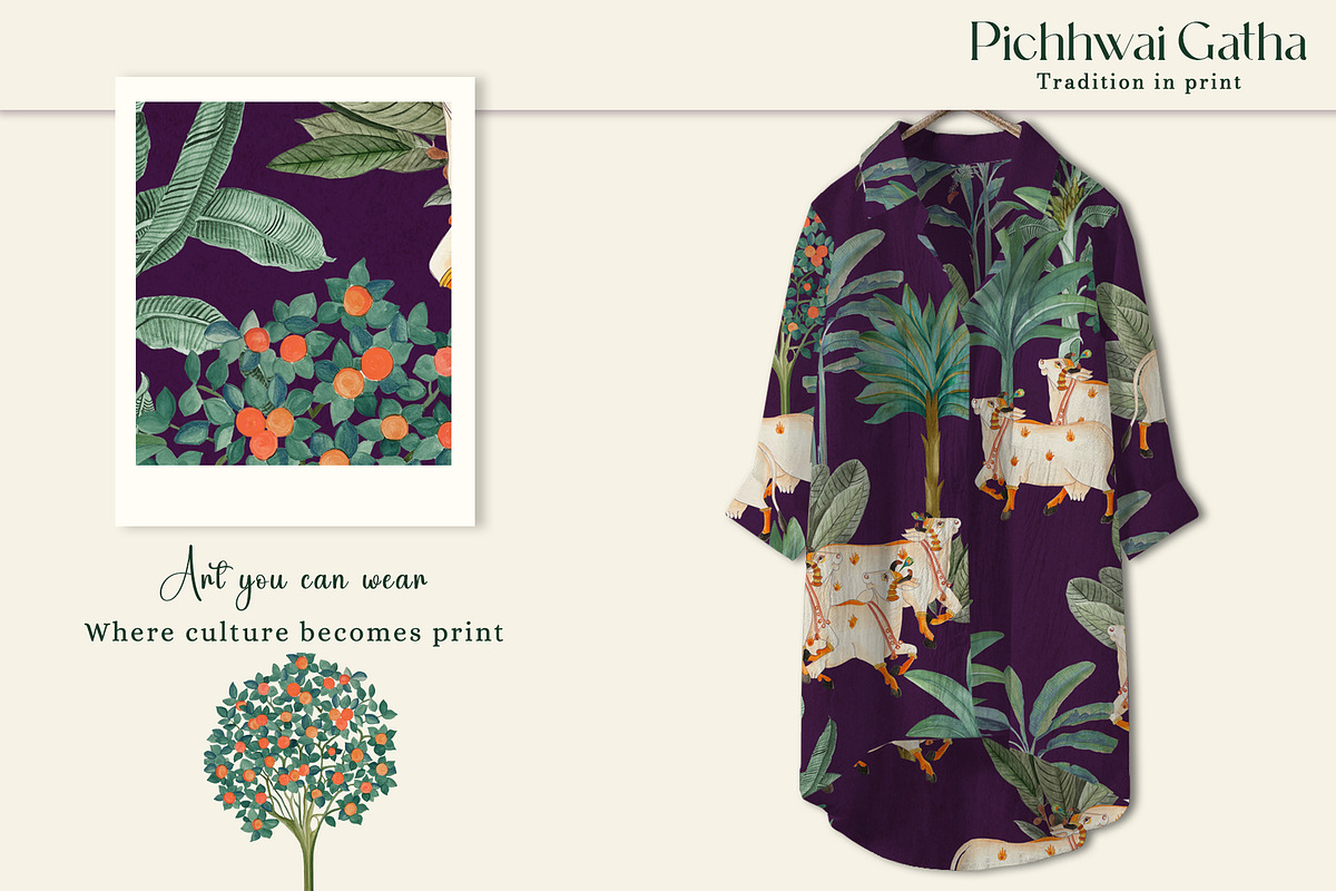 Pichhwai Gatha Prints & Patterns, a Pattern Graphic by GND ART STUDIO (Photo 7 of 8)