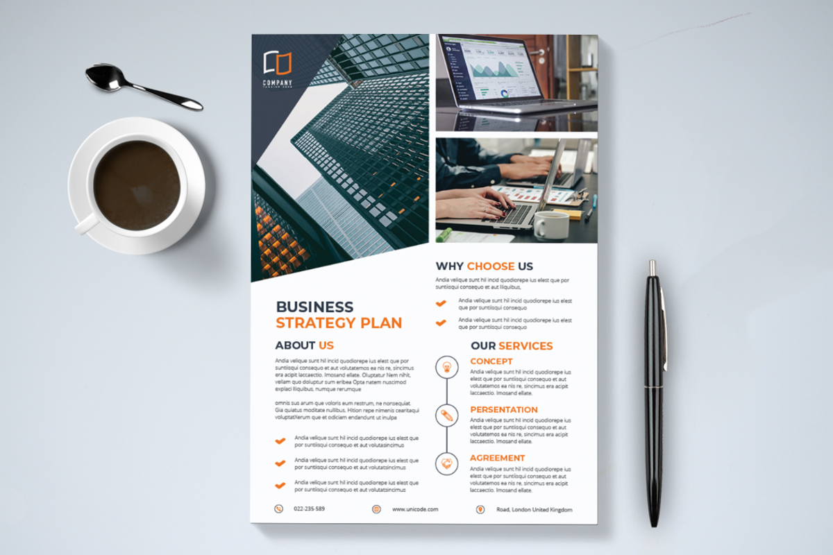 Business Flyer Template, a Brochure Template by UnicodeID