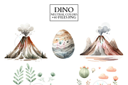 Watercolor Baby Dinosaur Clipart PNG, an Animal Illustration by VM PARTYS  BY TAIRUMA (Thumbnail 5 of 8)