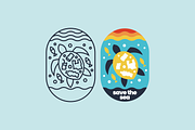 Save the Sea Badge Pack, an Illustration by Firowerk (Thumbnail 3 of 5)