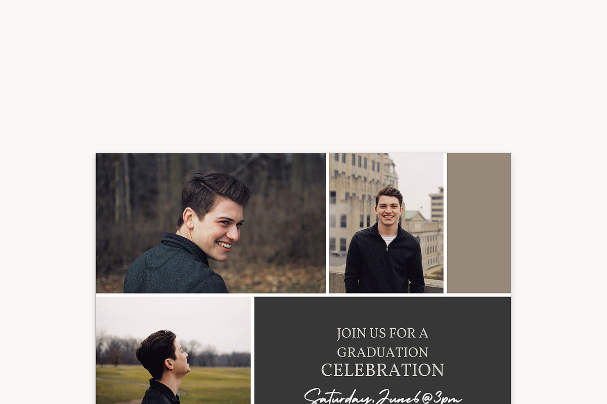 Guys Graduation Card Template DED, an Invitation Template by Laurie Cosgrove Design (Photo 6 of 7)