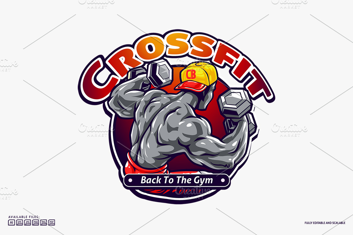 Crossfit Logo Template, a Branding & Logo Template by Kongstones_std (Photo 2 of 5)