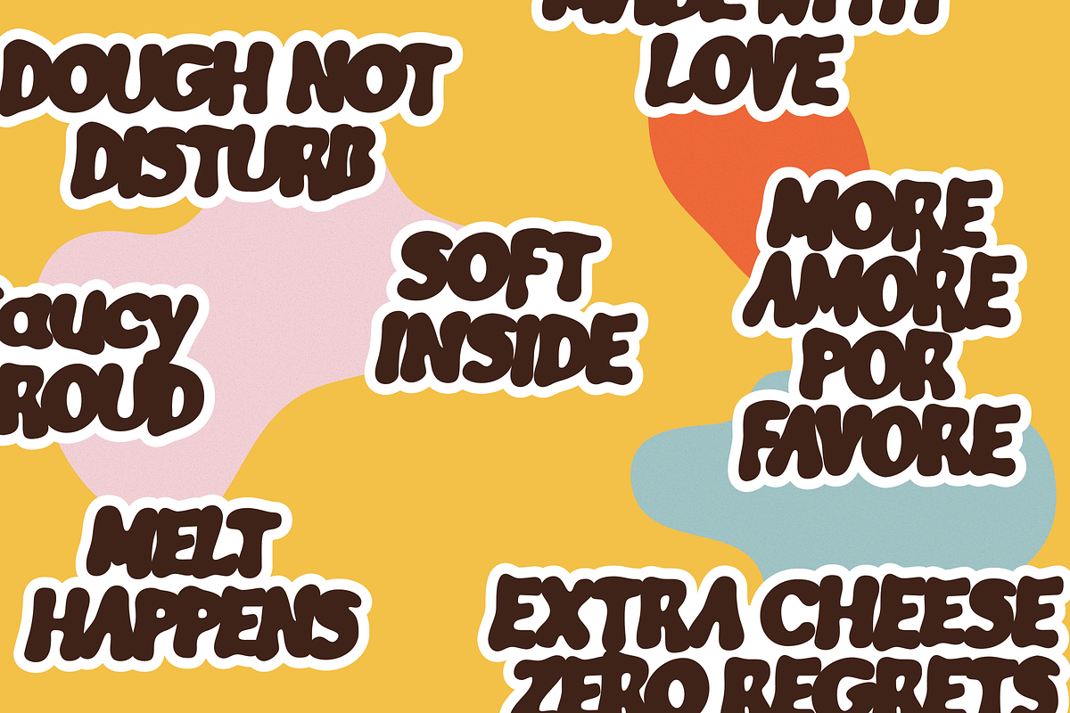 Squishy Blob Bubbly Display Font, a Sans Serif Font by FansyType (Photo 12 of 15)