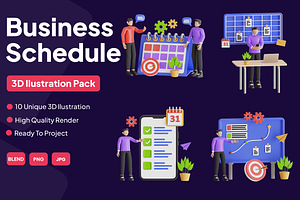 3D Business Schedule Pack