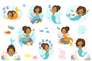 Mermaid african american ethnicity, a Person Illustration by Nataliia Toporovska (Thumbnail 2 of 4)
