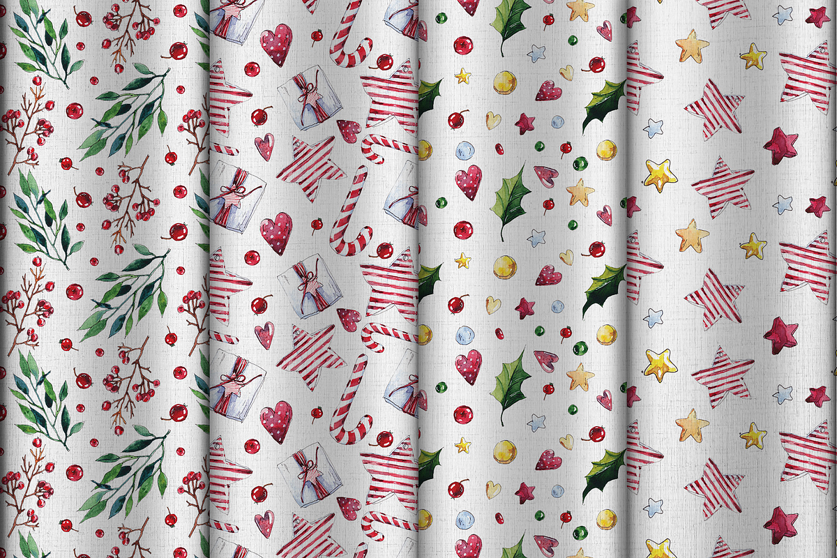 Watercolor  Christmas collection, an Illustration by martynmarin (Photo 6 of 7)